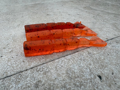 3 Inch Hand Poured Shrimps 5 pcs